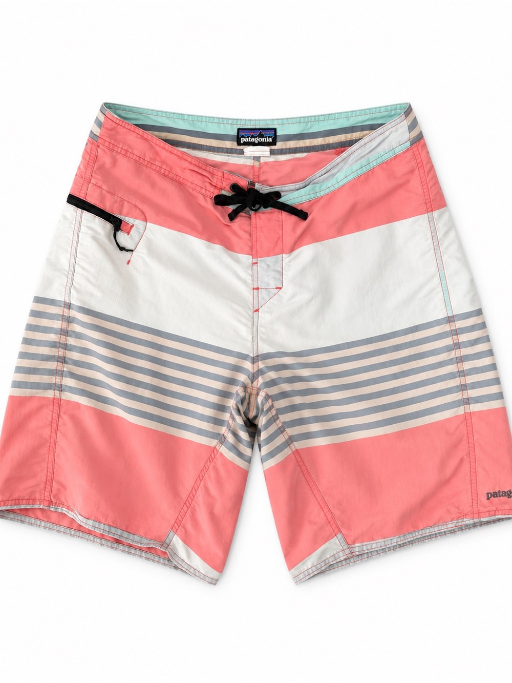 Patagonia men’s 34 drawstring worn faded board swimming shorts